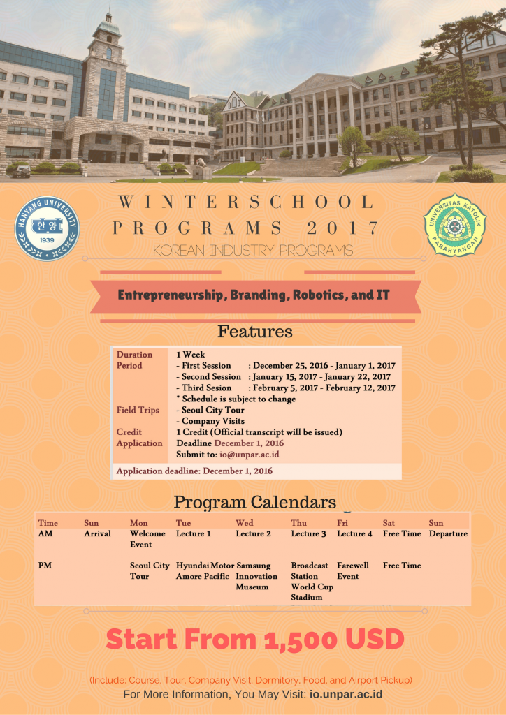 Winter School Program: Entrepreneurship, Branding, Robotics, and IT ...