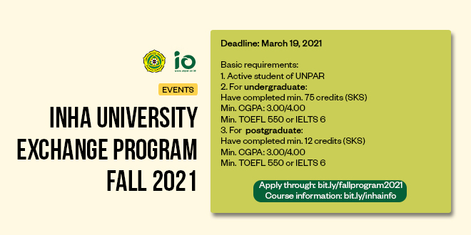 INHA University Exchange Program Fall 2021