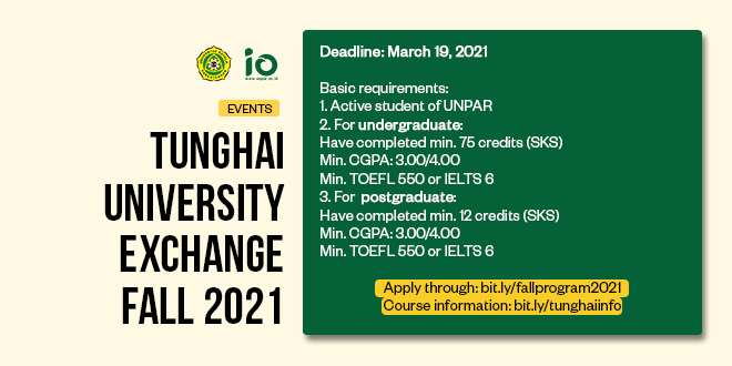 Tunghai University Exchange Fall 2021