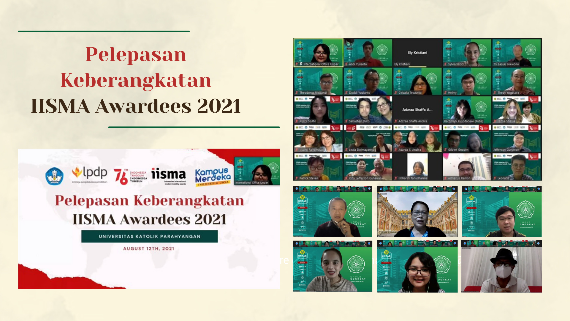 Departure Ceremony for IISMA Awardees UNPAR 2021