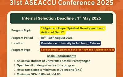 [Open for Application] – 31st ASEACCU Conference 2025