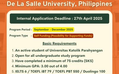 [Open for Application] – Fall Exchange Program De La Salle University, Philippines