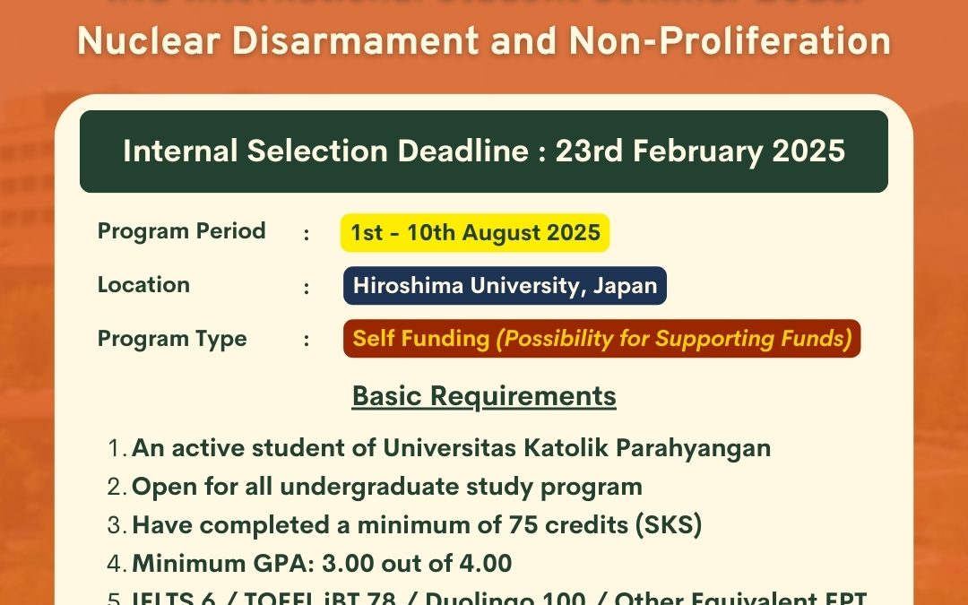 [Closed] INU International Student Seminar 2025: Nuclear Disarmament and Non-Proliferation