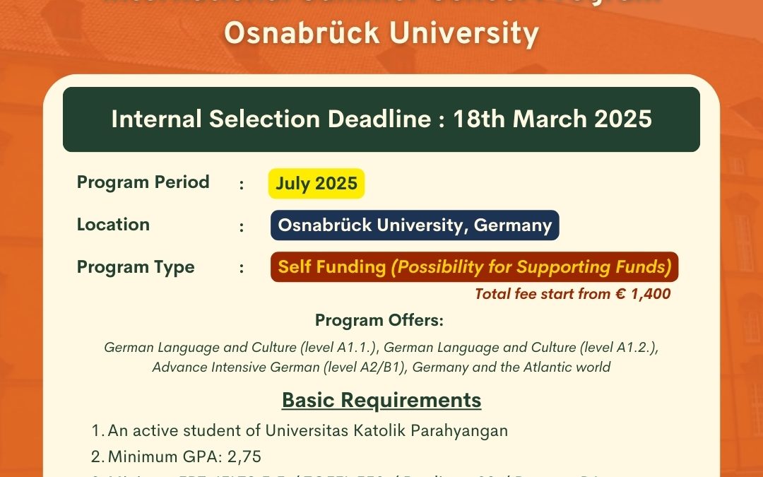 [Closed] – International Network of Universities (INU) International Summer School Program Osnabrück University