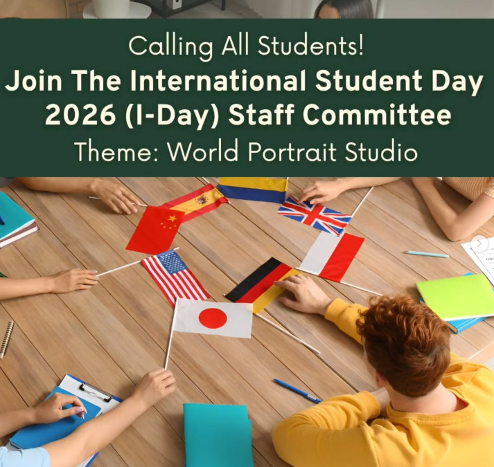 Be Part of the International Student Day (I-Day) 2026 Staff Committee